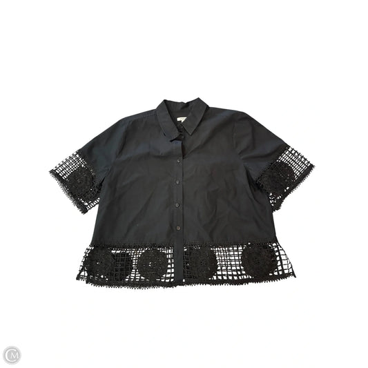Top Short Sleeve By Chicos In Black, Size: Xl