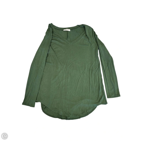 Top Long Sleeve Basic By Zenana In Green, Size: M