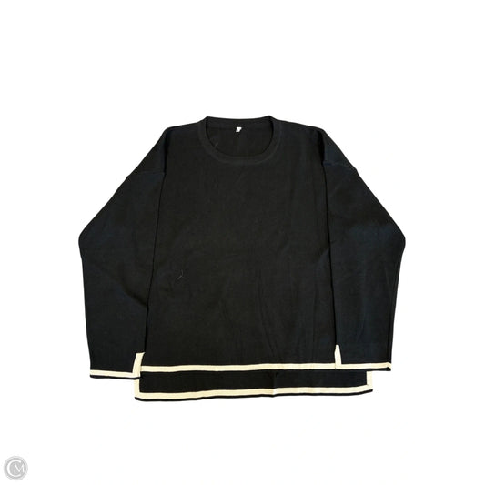 Top Long Sleeve By Cmf In Black & Cream, Size: L