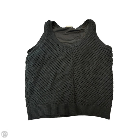 Vest Sweater By Simply Vera In Black, Size: Xl