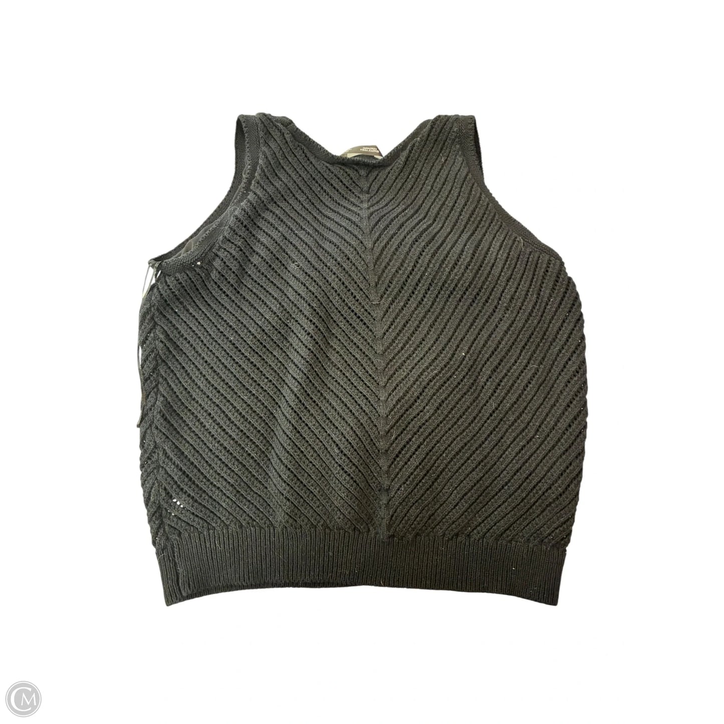 Vest Sweater By Simply Vera In Black, Size: Xl