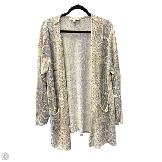 Sweater Cardigan By Misia In Snakeskin Print, Size: 3x