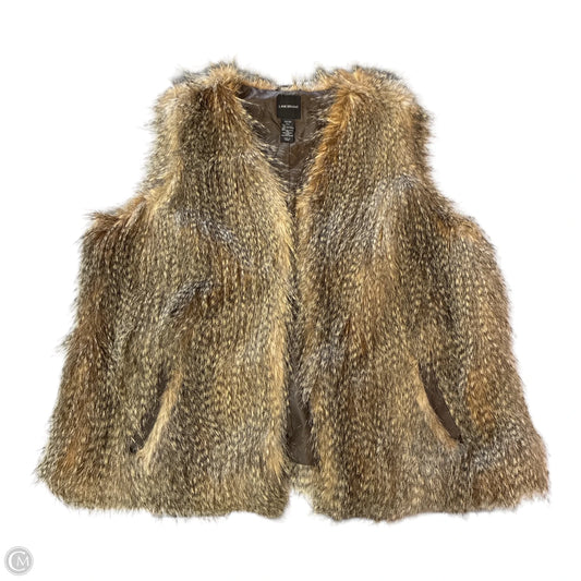 Vest Faux Fur & Sherpa By Lane Bryant In Tan, Size: 2x