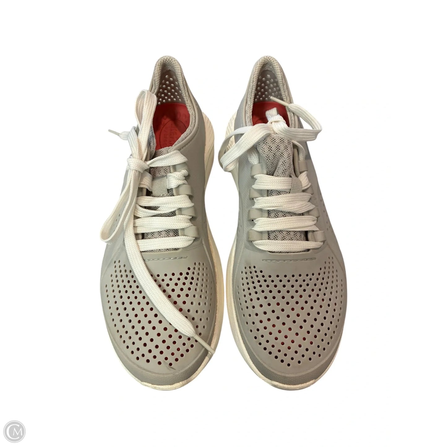 Shoes Sneakers By Crocs In Grey, Size: 8