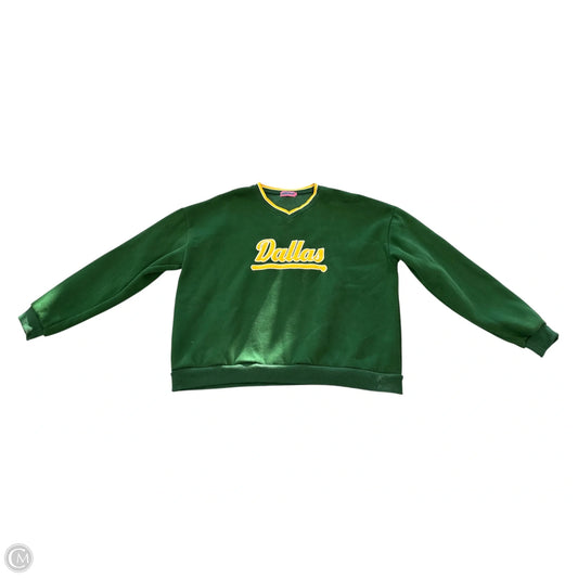 Sweatshirt Collar By Edikted In Green & Yellow, Size: S