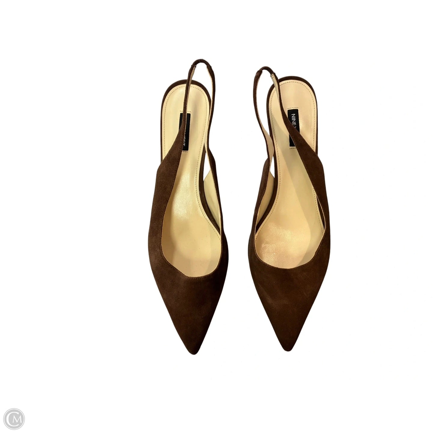 Shoes Heels Kitten By Nine West In Brown, Size: 12
