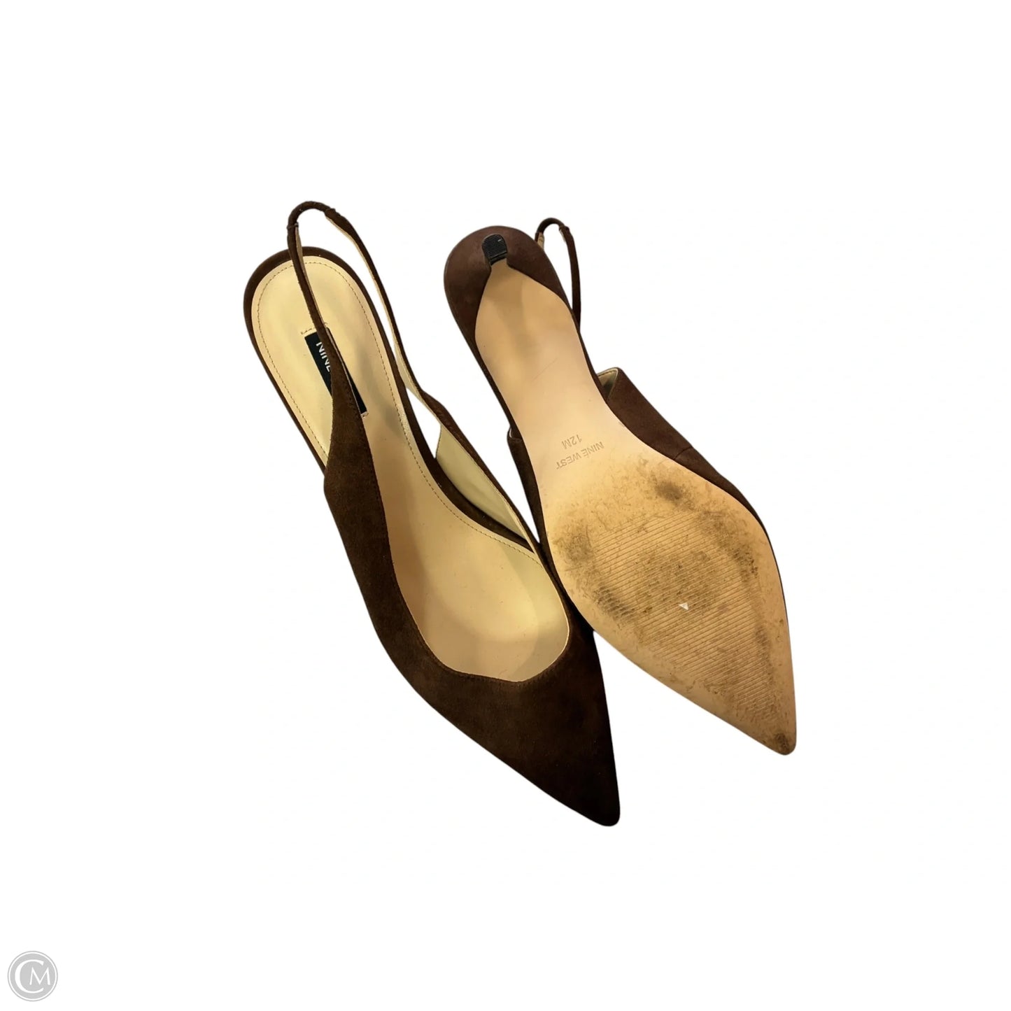 Shoes Heels Kitten By Nine West In Brown, Size: 12