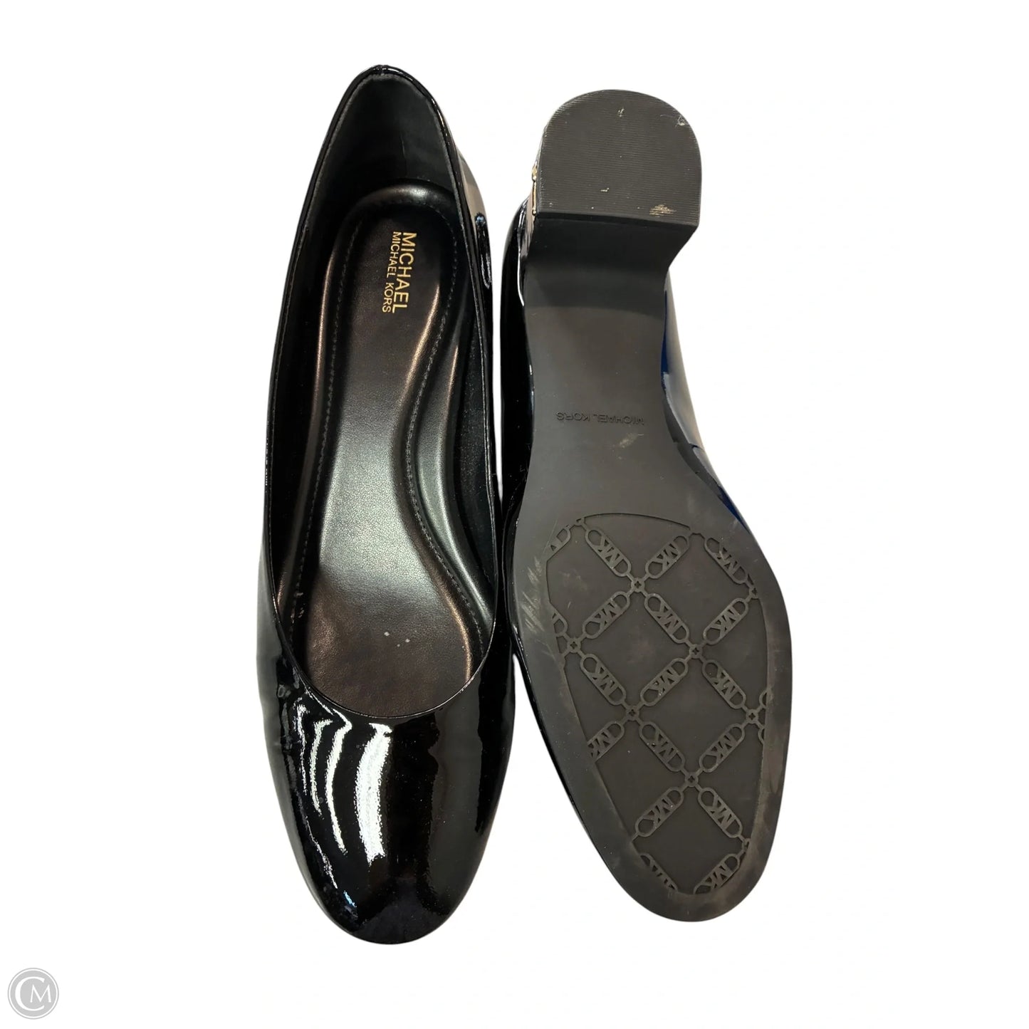 Shoes Heels Block By Michael By Michael Kors In Black & Gold, Size: 10