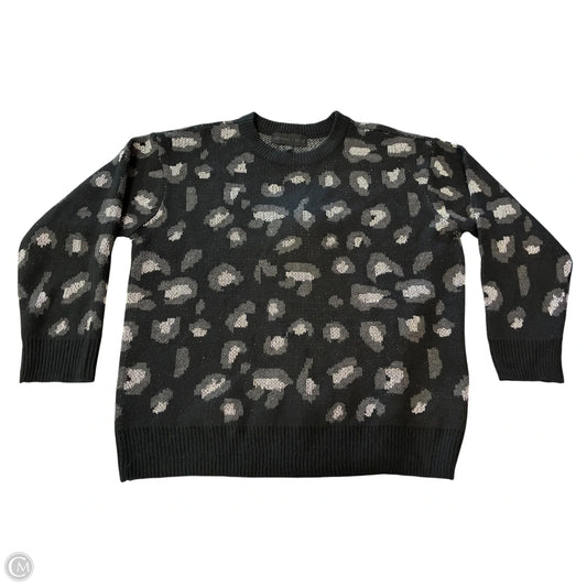 Sweater By Kendall + Kylie In Black & Grey, Size: L