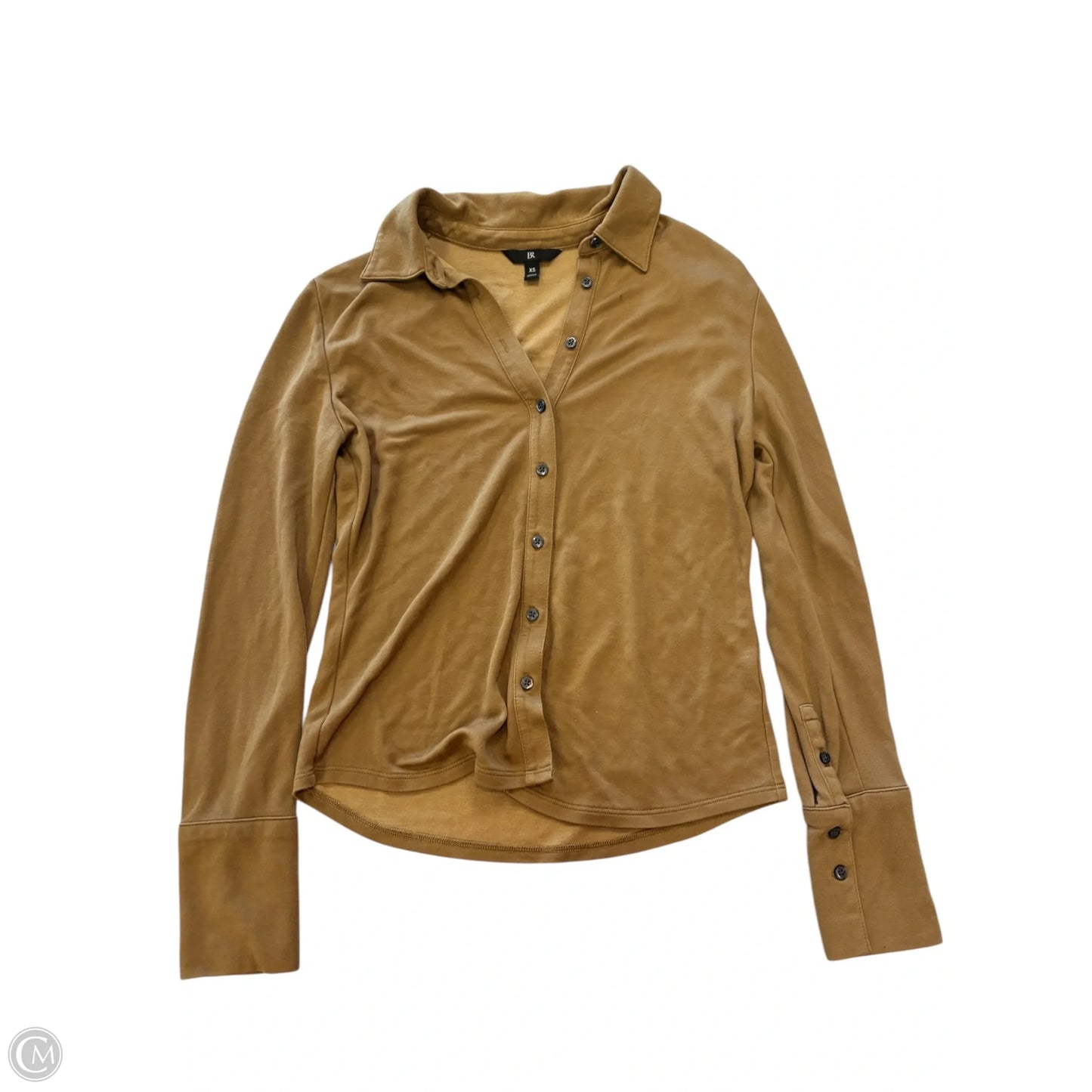 Top Long Sleeve By Banana Republic In Tan, Size: Xs