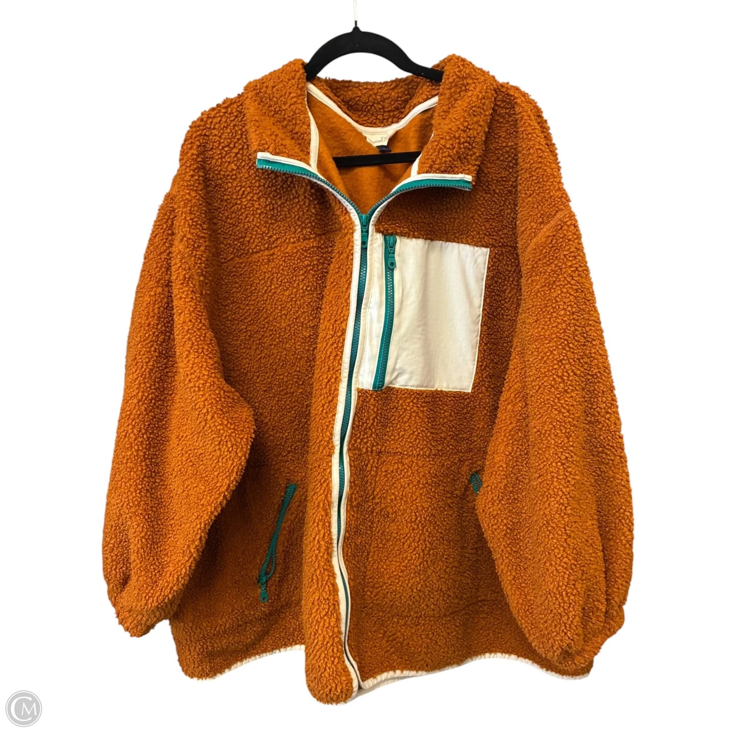 Jacket Faux Fur & Sherpa By Universal Thread In Orange, Size: 3x