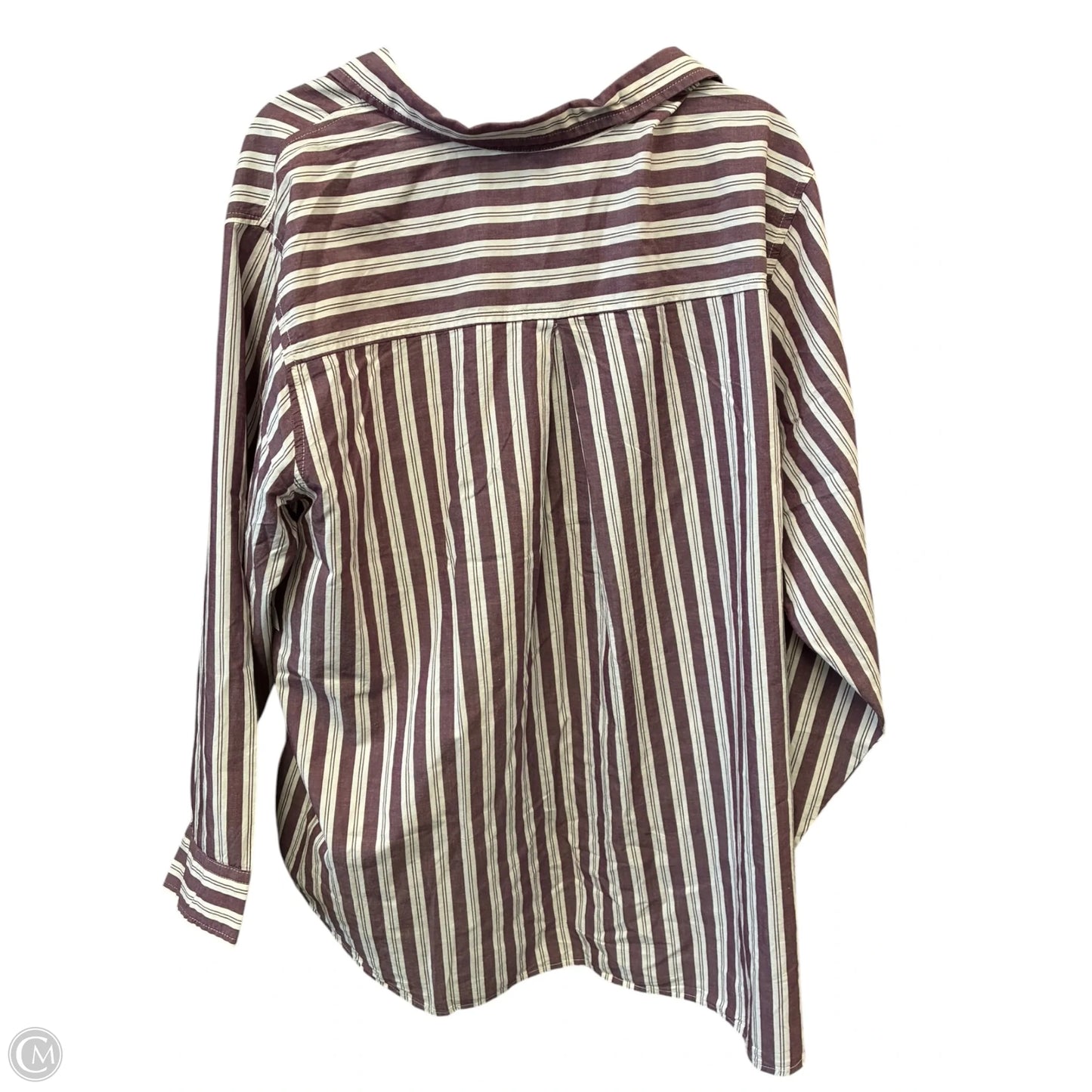 Top Long Sleeve By Old Navy In Purple & White, Size: 3x