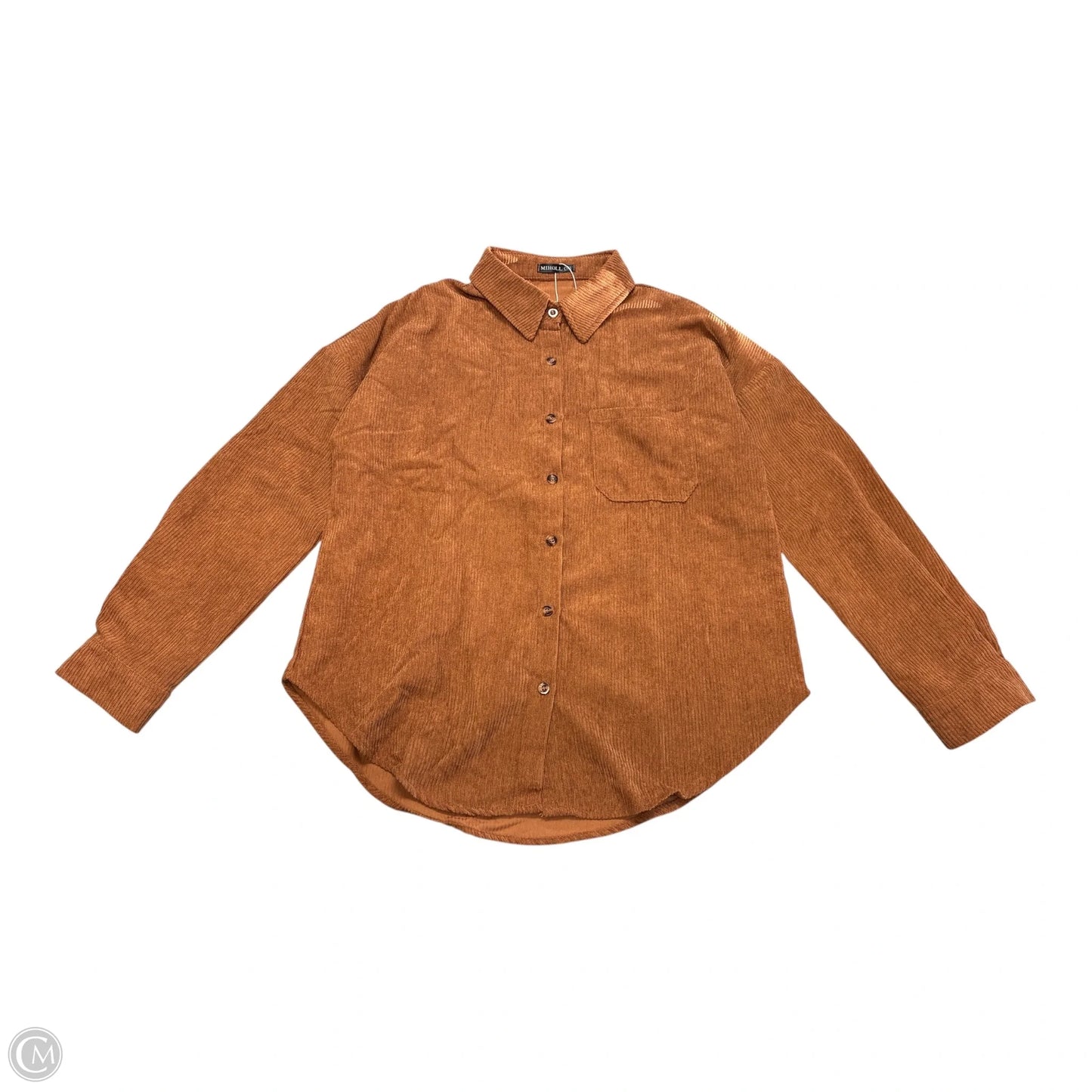 Top Long Sleeve By Miholl In Tan, Size: S