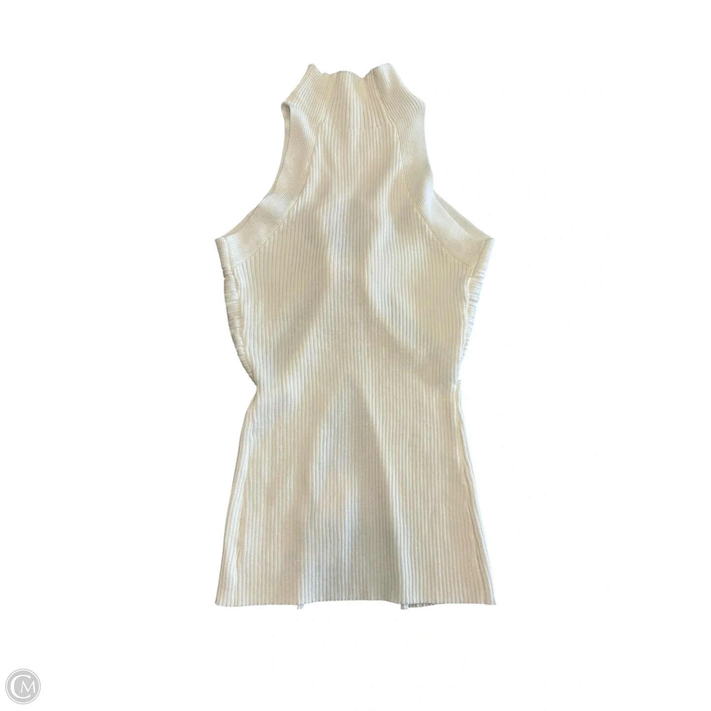 Blouse Sleeveless By Cmf In Cream, Size: L