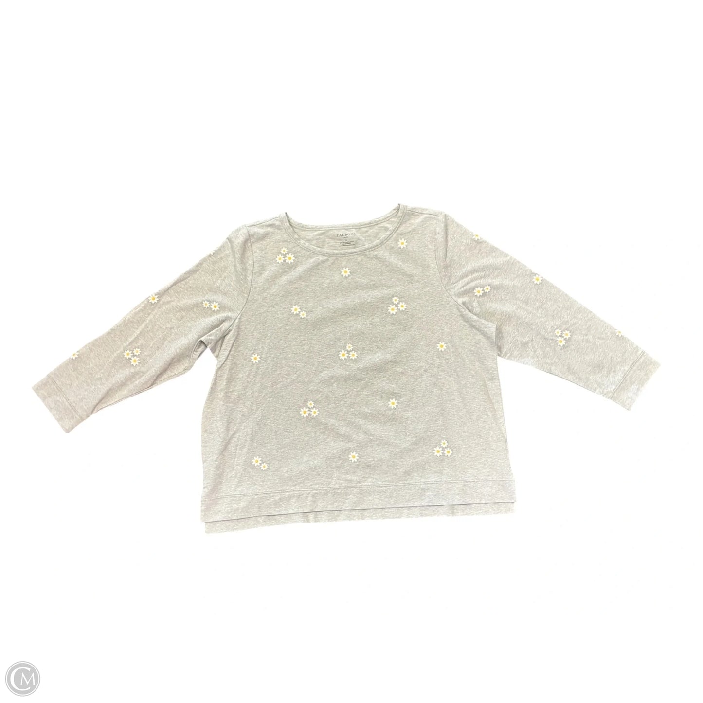 Sweatshirt Crewneck By Talbots In Grey, Size: 3x