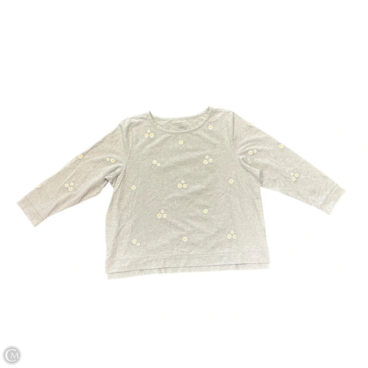 Sweatshirt Crewneck By Talbots In Grey, Size: 3x
