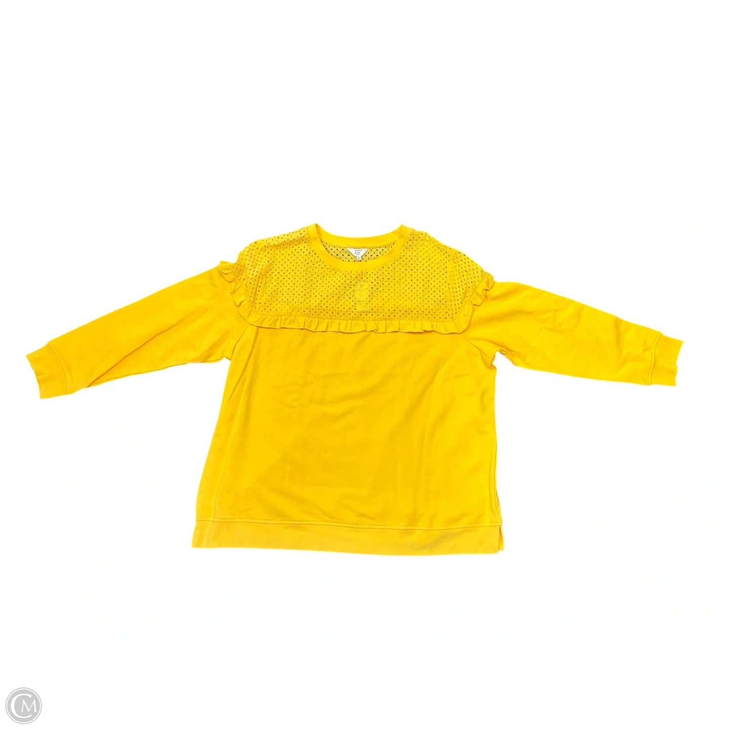 Sweatshirt Crewneck By Crown And Ivy In Yellow, Size: 3x