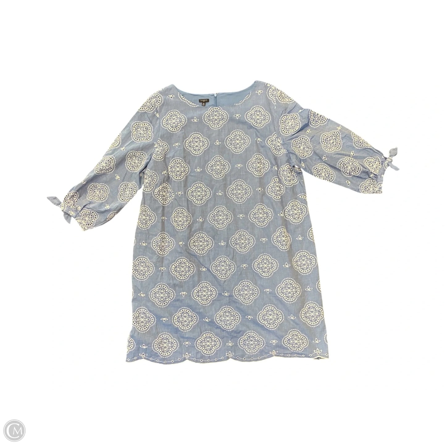 Dress Casual Midi By Talbots In Blue & White, Size: 2x