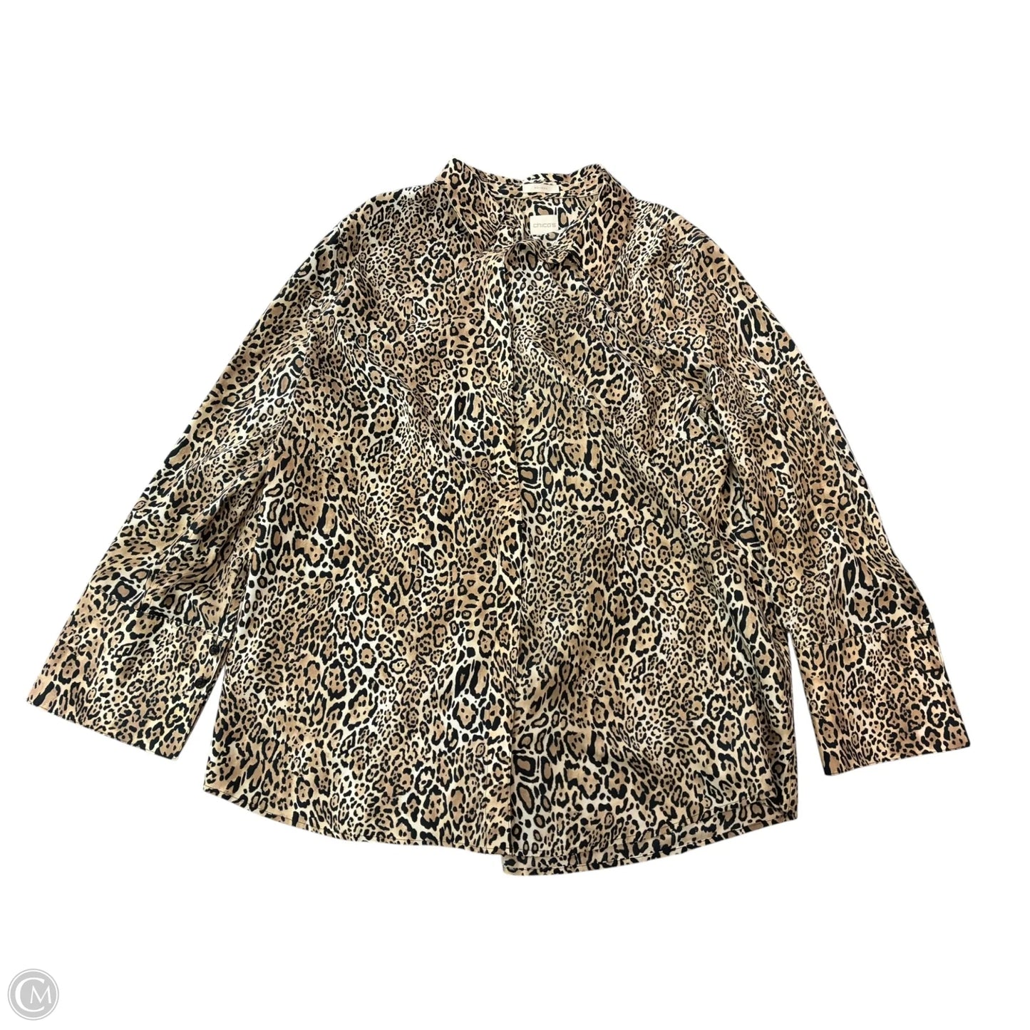 Top Long Sleeve By Chicos In Animal Print, Size: Xl