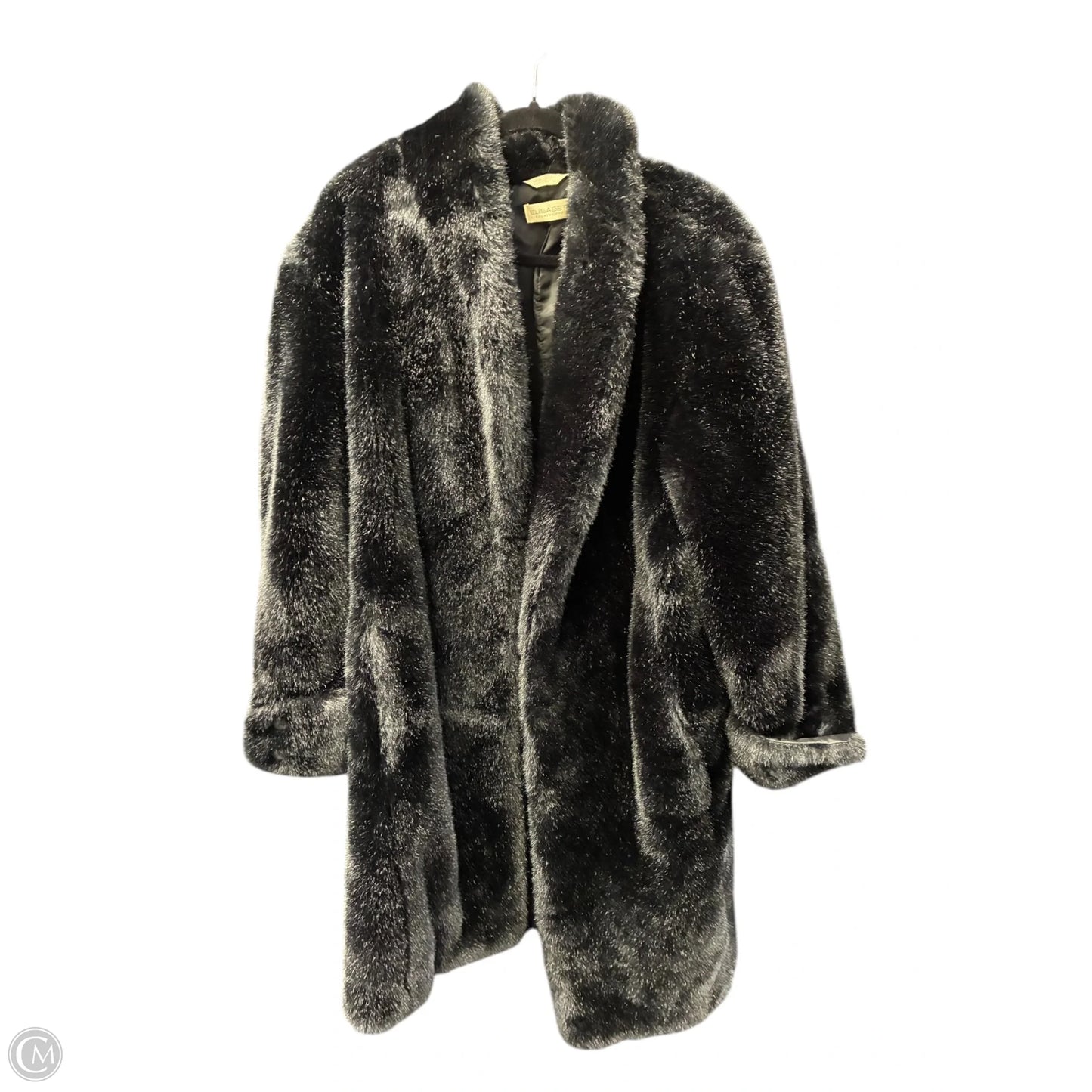 Coat Faux Fur & Sherpa By Liz Claiborne In Black, Size: Xxl