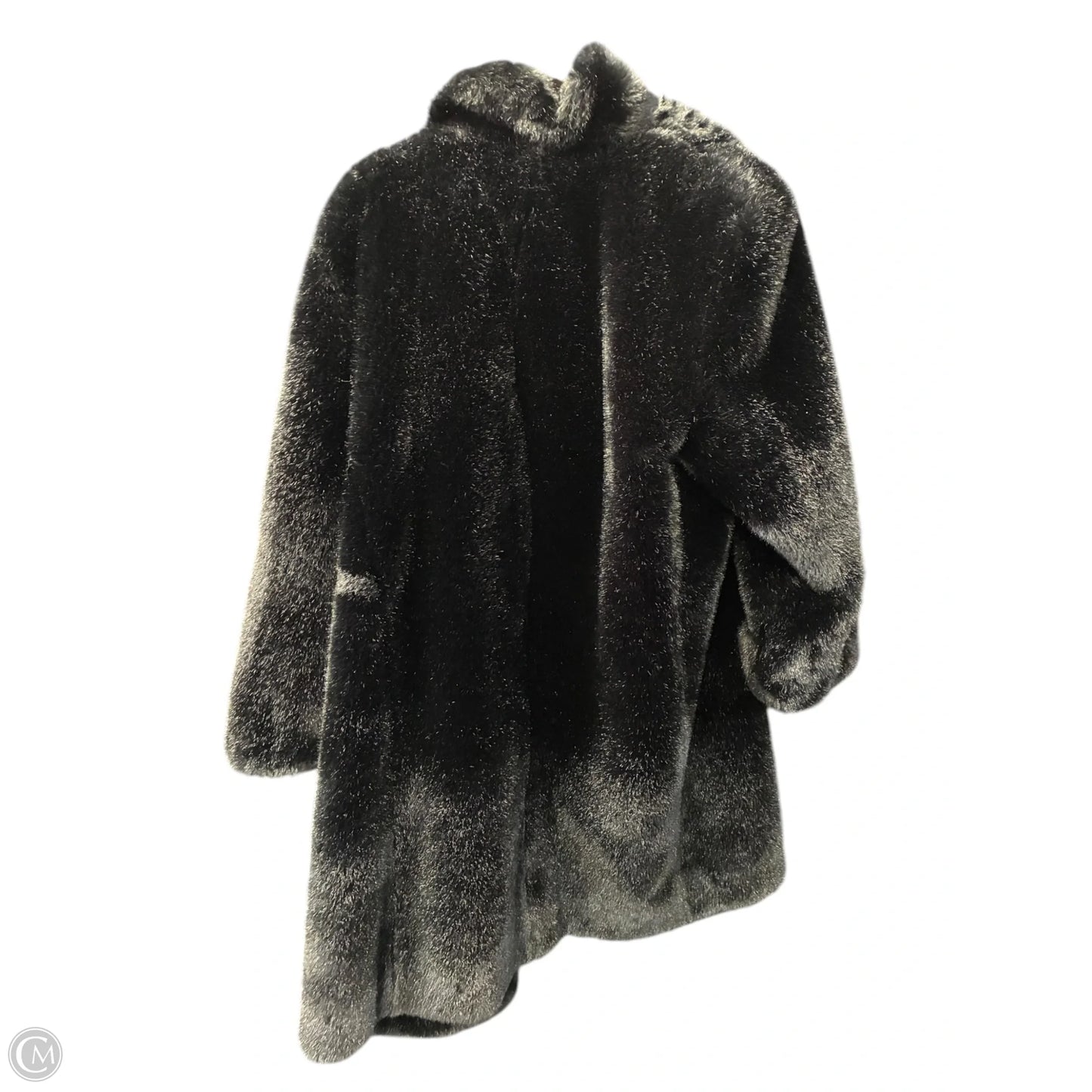 Coat Faux Fur & Sherpa By Liz Claiborne In Black, Size: Xxl