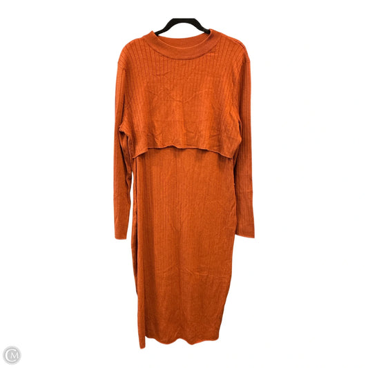 Dress Sweater By Cme In Orange, Size: Xxl