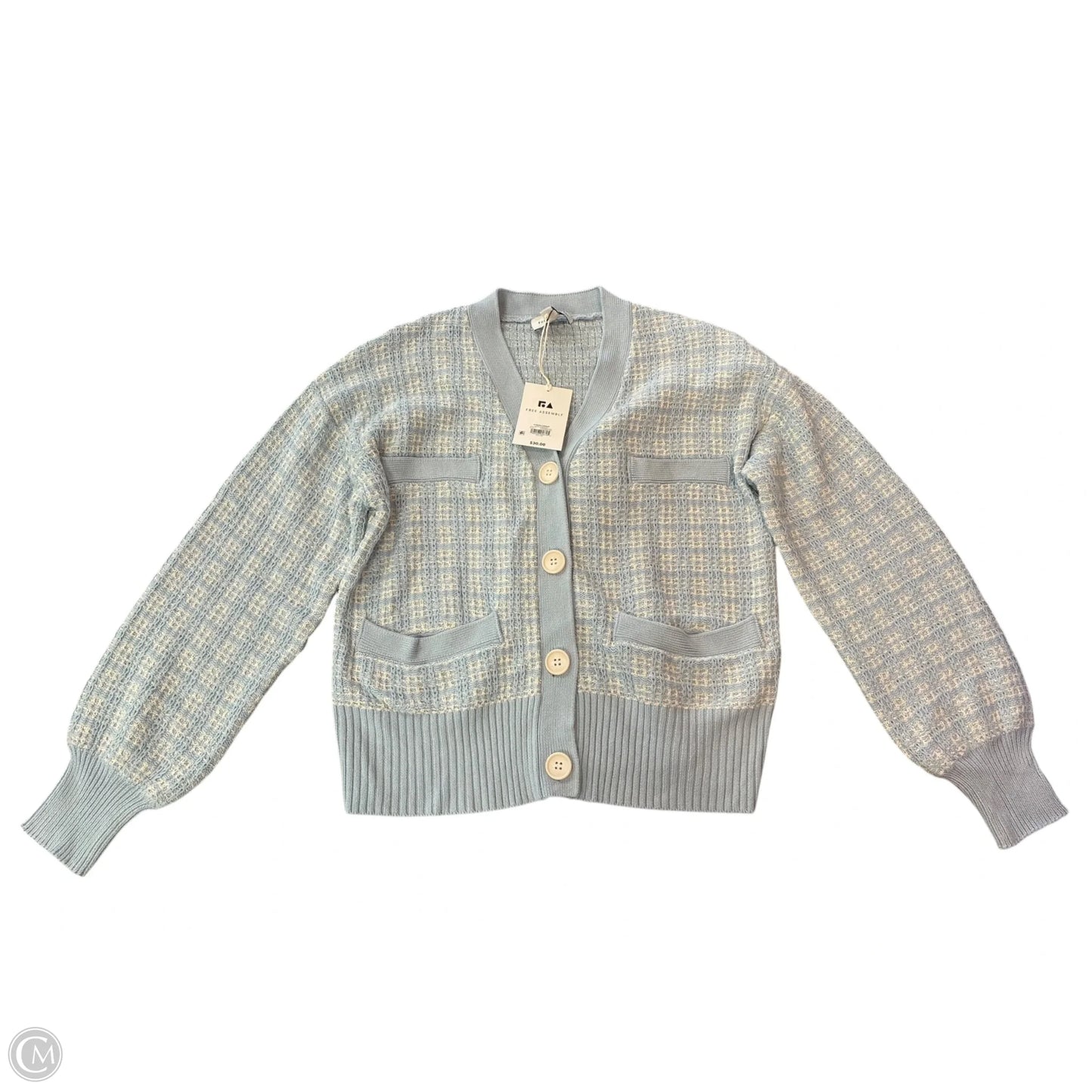 Cardigan By Free Assembly In Blue, Size: M
