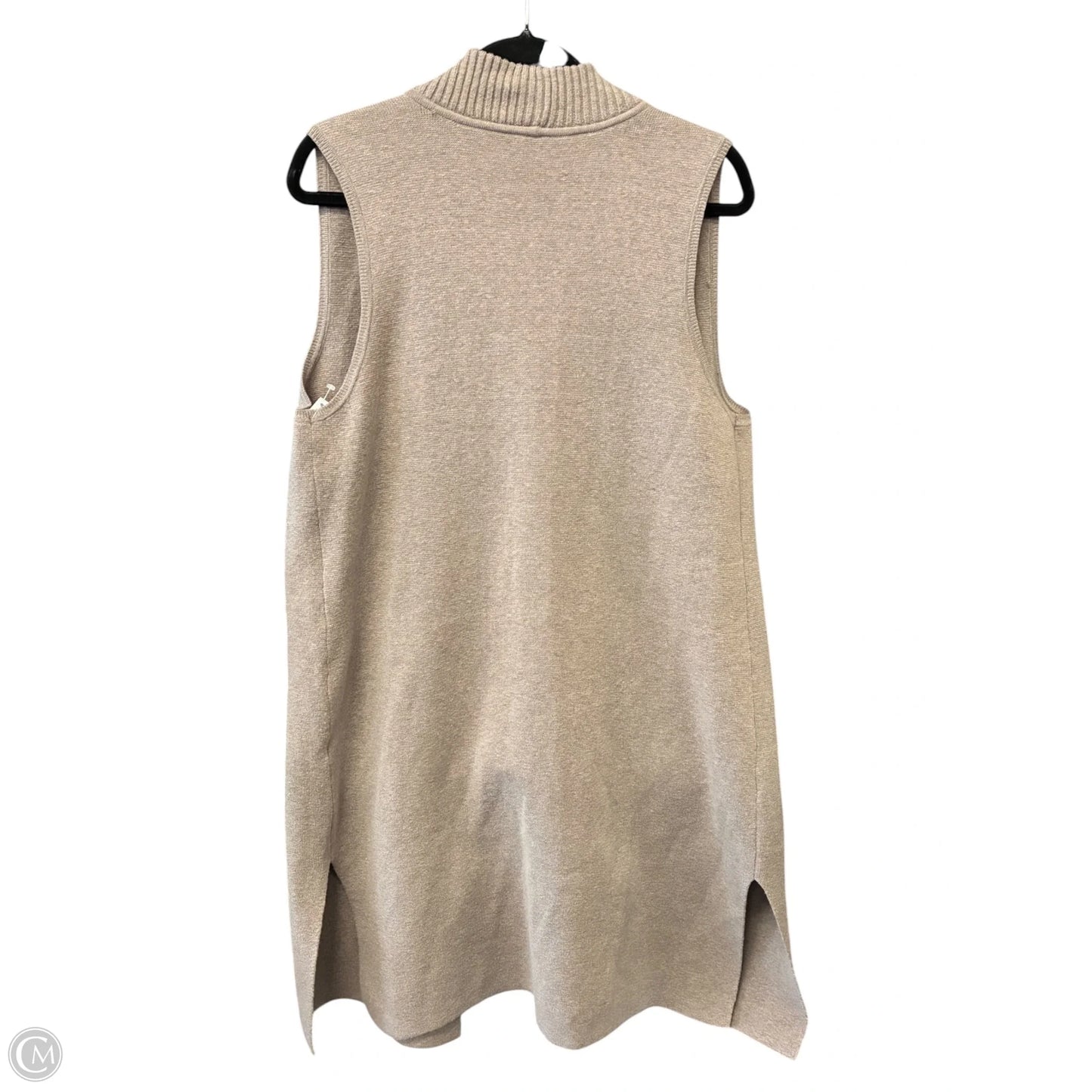 Vest Sweater By Chicos In Taupe, Size: M