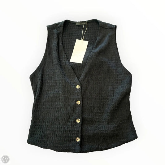 Top Sleeveless By Zara In Black, Size: L