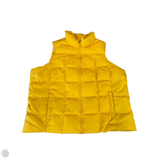 Vest Puffer & Quilted By Lands End In Yellow, Size: 3x