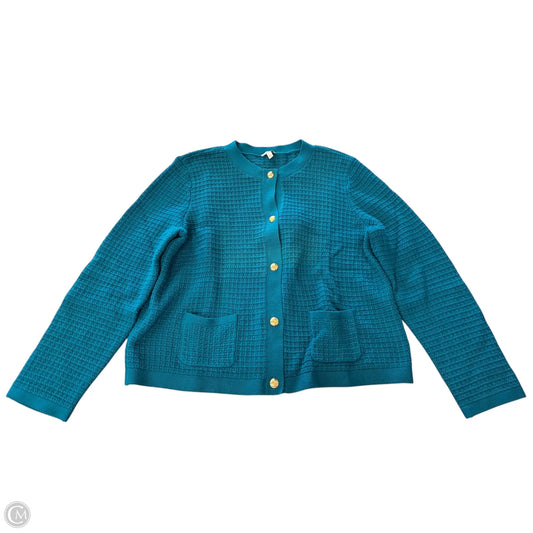 Cardigan By Talbots In Teal, Size: Xl