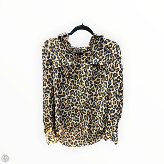 Blouse Long Sleeve By Cmf In Animal Print, Size: S