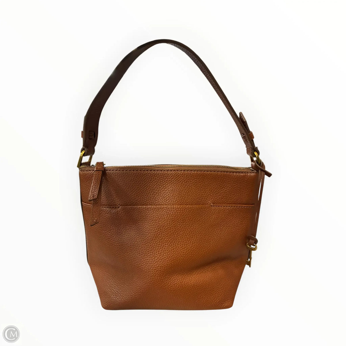 Handbag Leather By Fossil, Size: Small