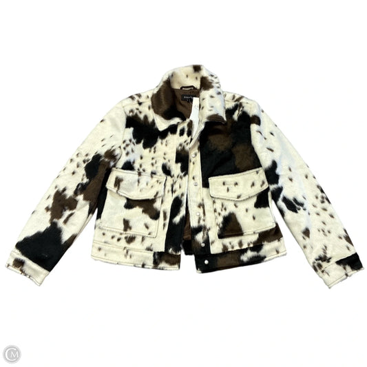 Jacket Faux Fur & Sherpa By Evereve In Animal Print, Size: M