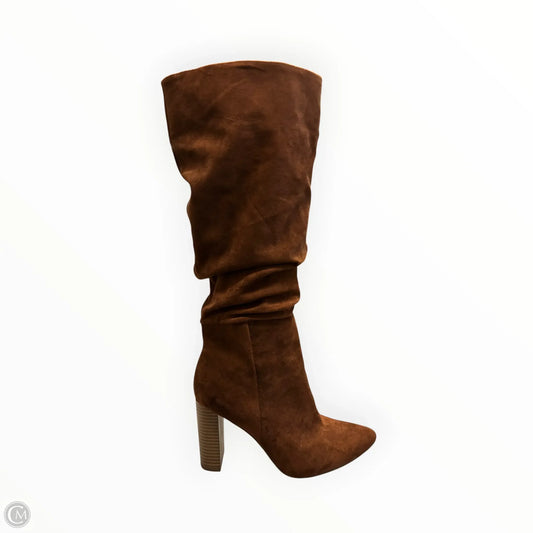 Boots Mid-calf Heels By Scoop In Brown, Size: 9
