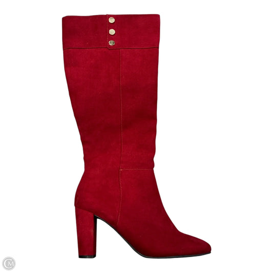 Boots Mid-calf Heels By Jones New York In Red, Size: 9