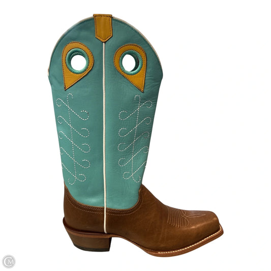 Boots Western By Justin In Blue & Brown, Size: 9.5