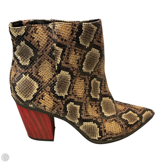 Boots Ankle Heels By Circus By Sam Edelman In Snakeskin Print, Size: 9.5