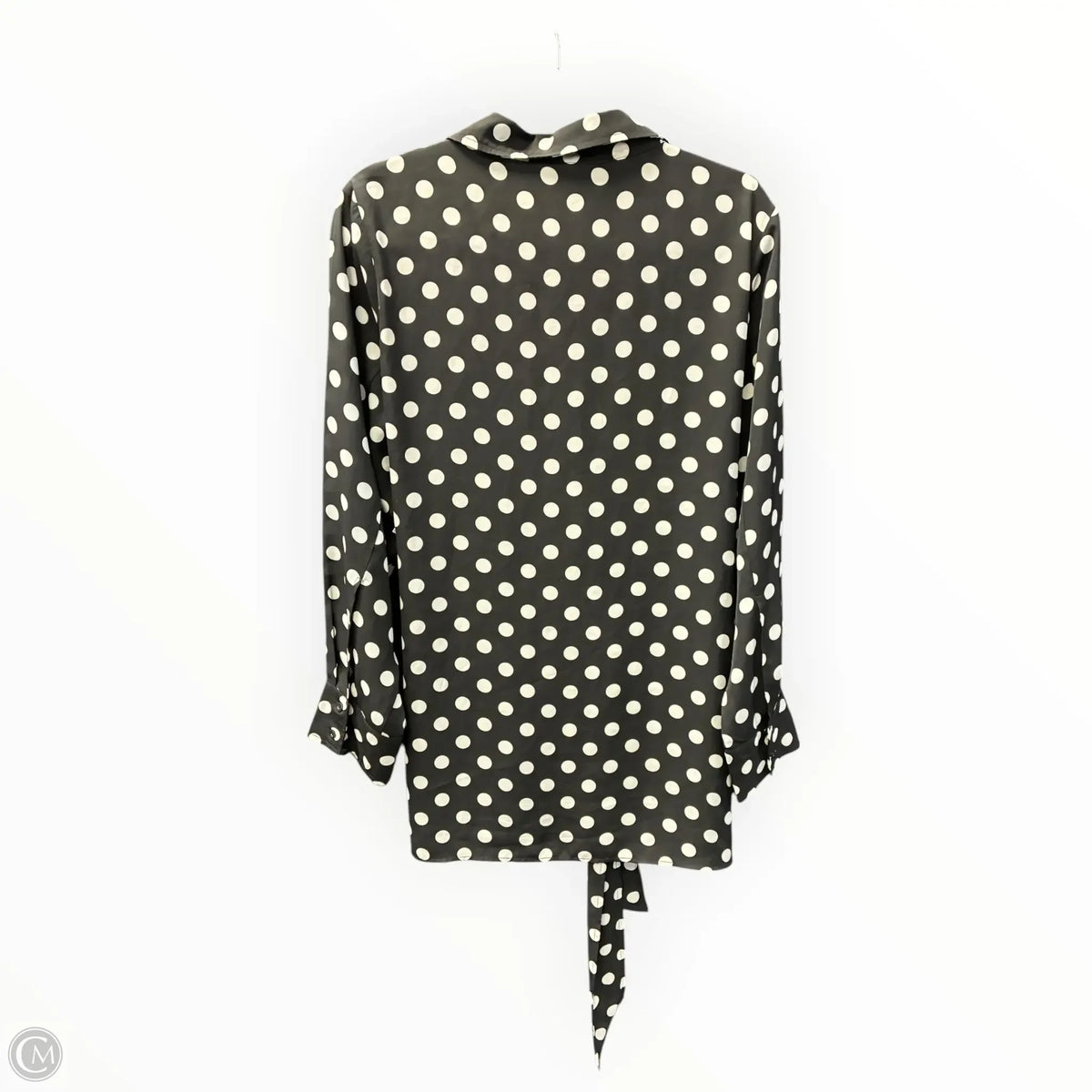 Blouse Long Sleeve By Cmf In Polkadot Pattern, Size: L