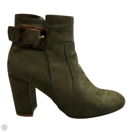 Boots Ankle Heels By Cato In Green, Size: 9