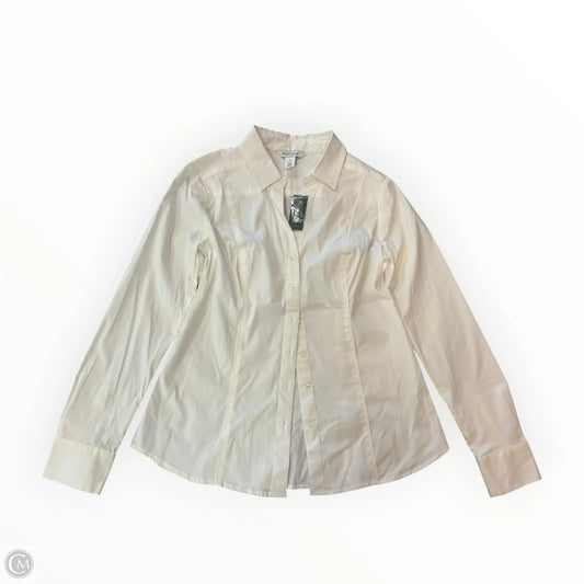 Top Long Sleeve By White House Black Market In Cream, Size: M