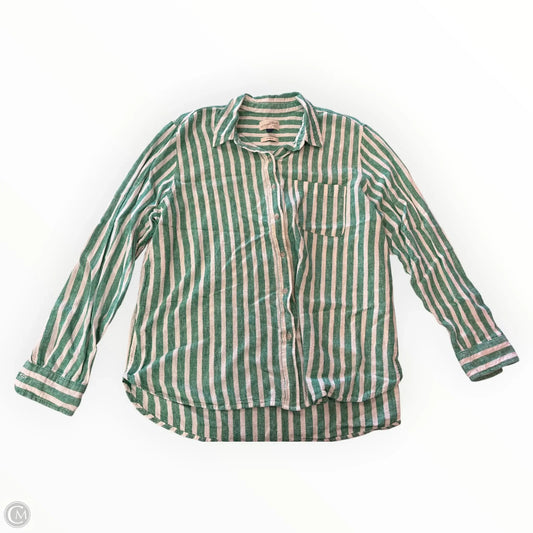Top Long Sleeve By Universal Thread In Green & White, Size: Xl