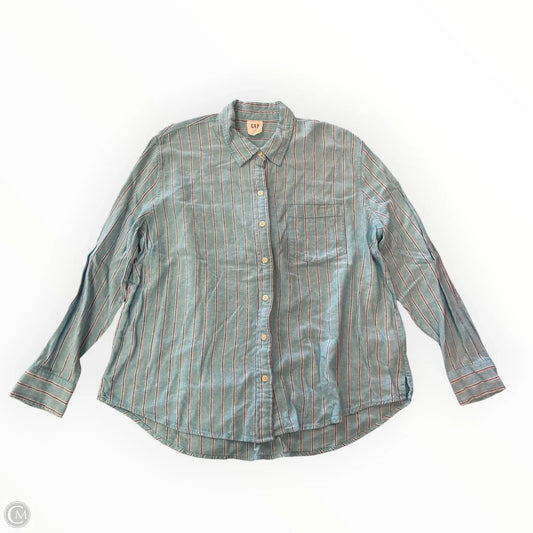 Top Long Sleeve By Gap In Blue, Size: Xl