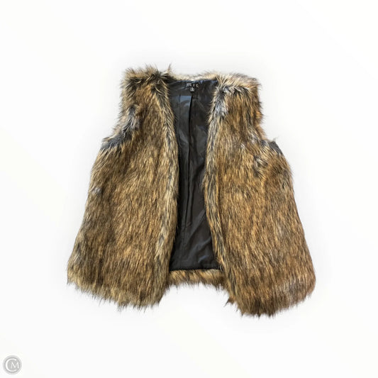 Vest Faux Fur & Sherpa By Tcec In Brown, Size: L