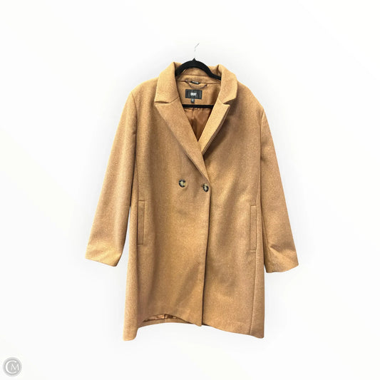 Coat Peacoat By Dkny In Tan, Size: Xxl