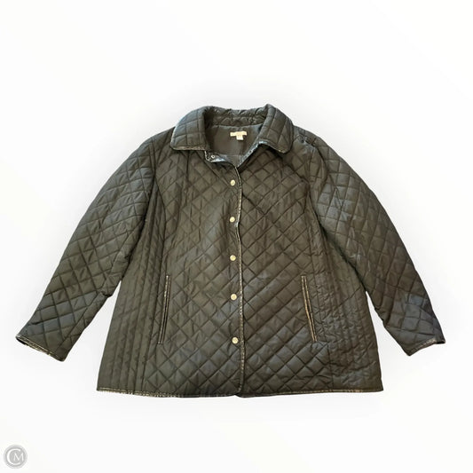 Jacket Puffer & Quilted By Woman Within In Black, Size: 1x