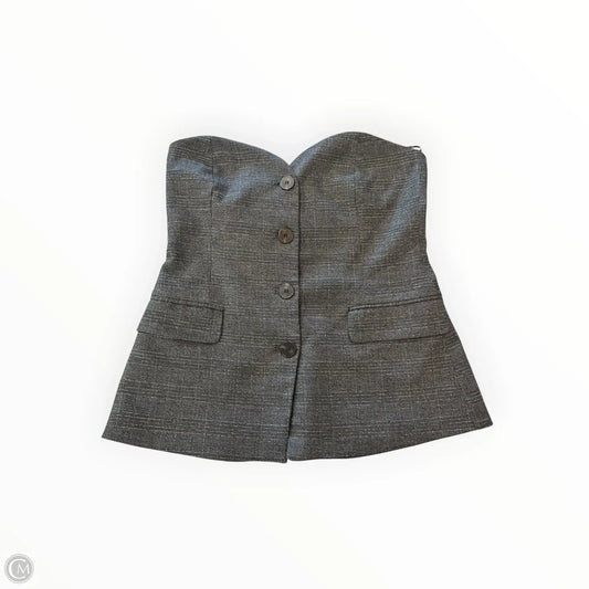 Top Sleeveless By Zara In Grey, Size: M