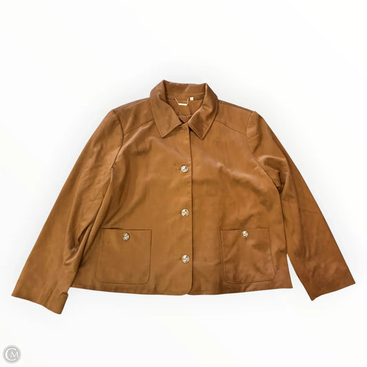 Jacket Other By Chicos In Tan, Size: Xxl