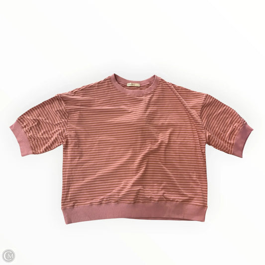 Top Short Sleeve By Zenana In Mauve, Size: L