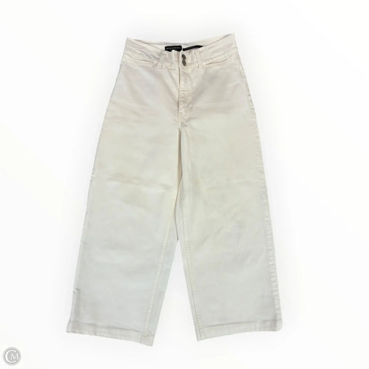 Jeans Wide Leg By Banana Republic In Cream, Size: 8